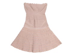 Blush Herve Leger Vestito svasato senza spalline taglia US XXS