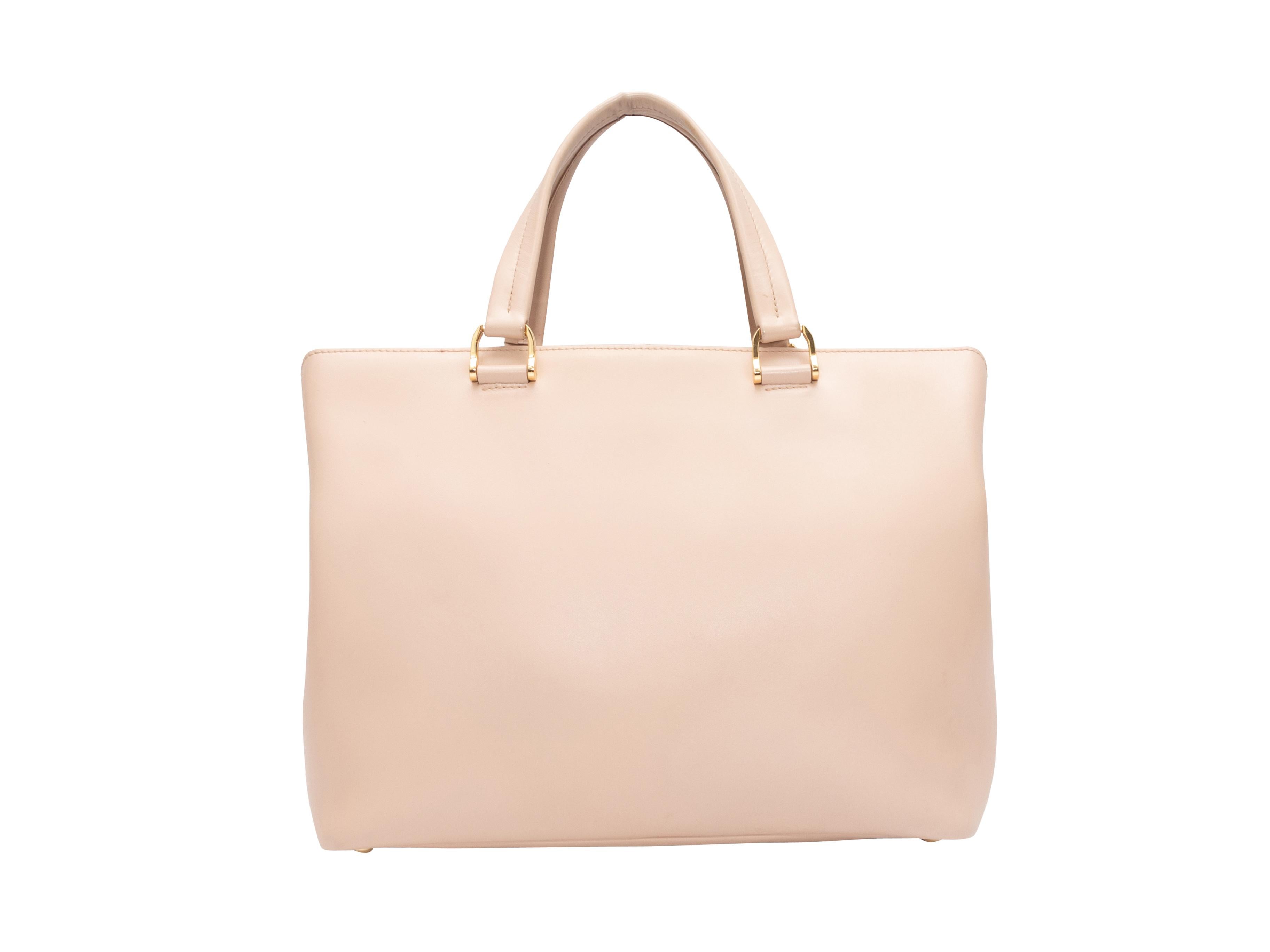 Blush Longchamp Leather Shoulder Bag 2