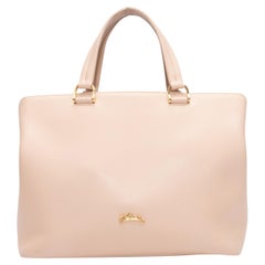 Blush Longchamp Leather Shoulder Bag