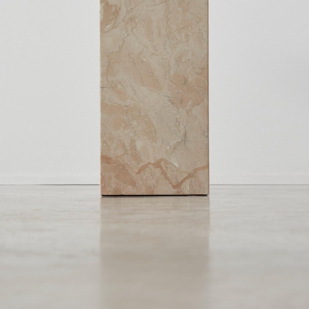 Blush Marble Console Table, Italy, 1970s 3