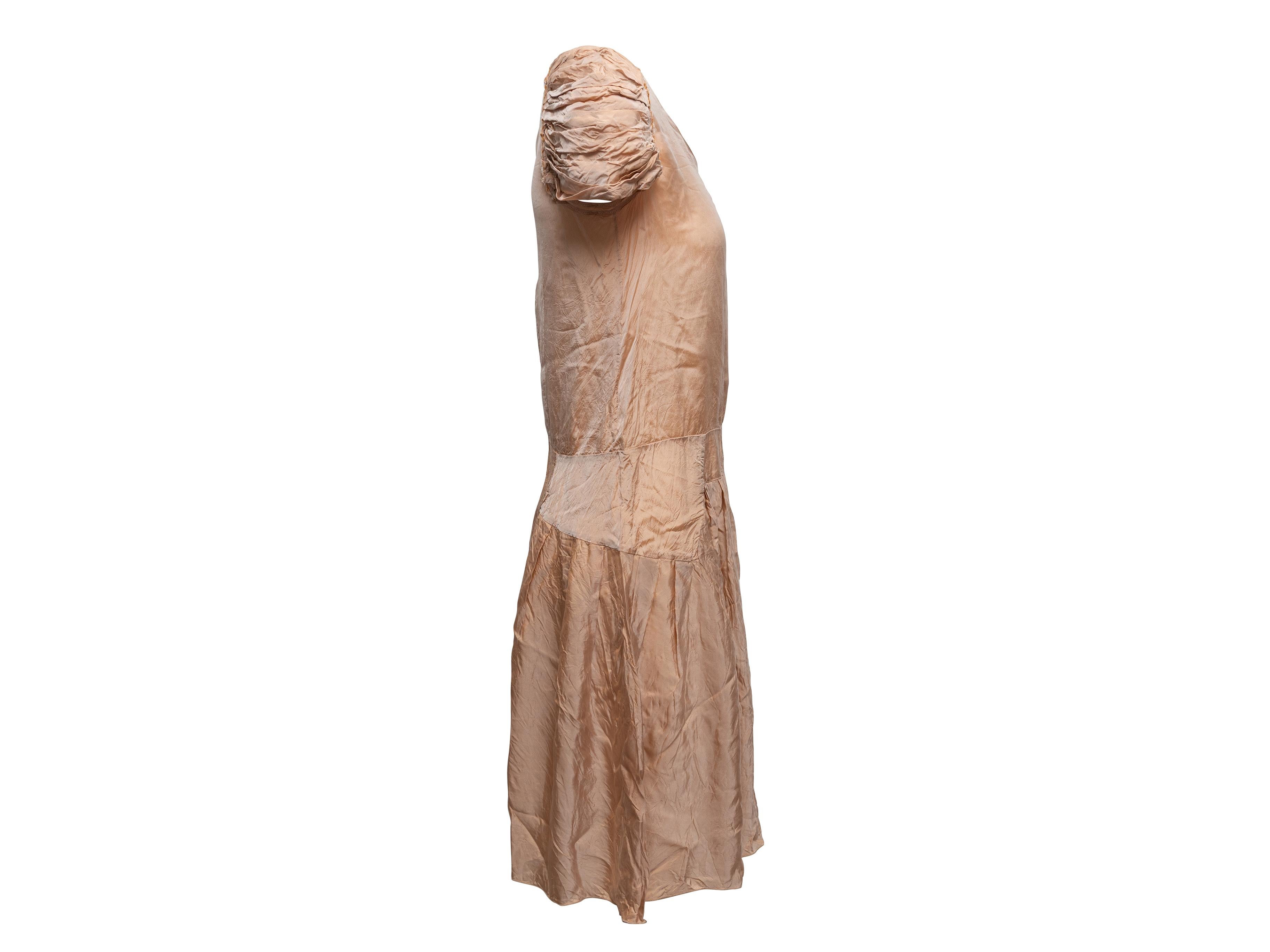 Marrone Blush Marni Short Sleeve Dress Size IT 38 in vendita