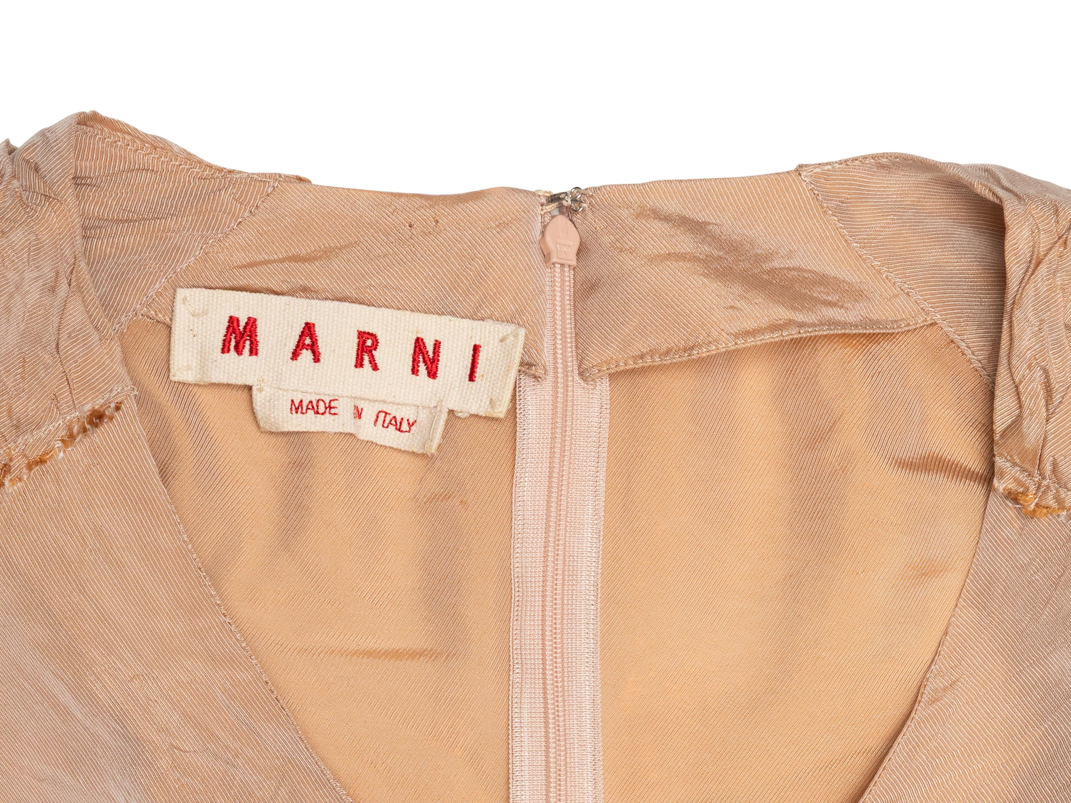 Blush Marni Short Sleeve Dress Size IT 38 In condizioni buone in vendita a New York, NY