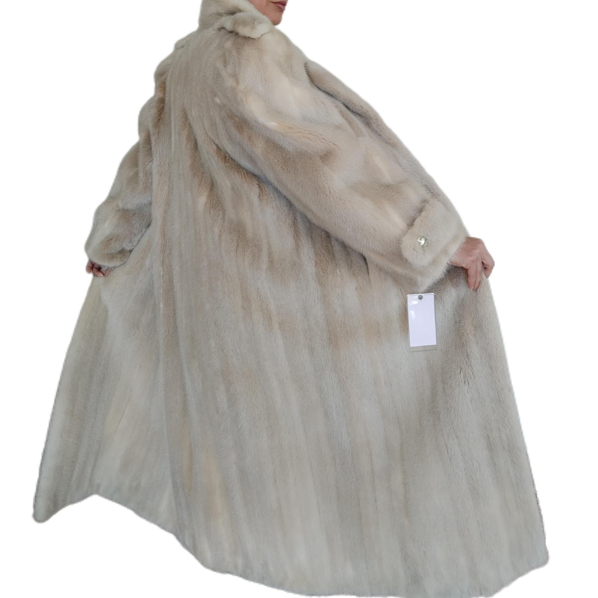 ~Blush Mink Fur Coat (Size 12 - L) 2