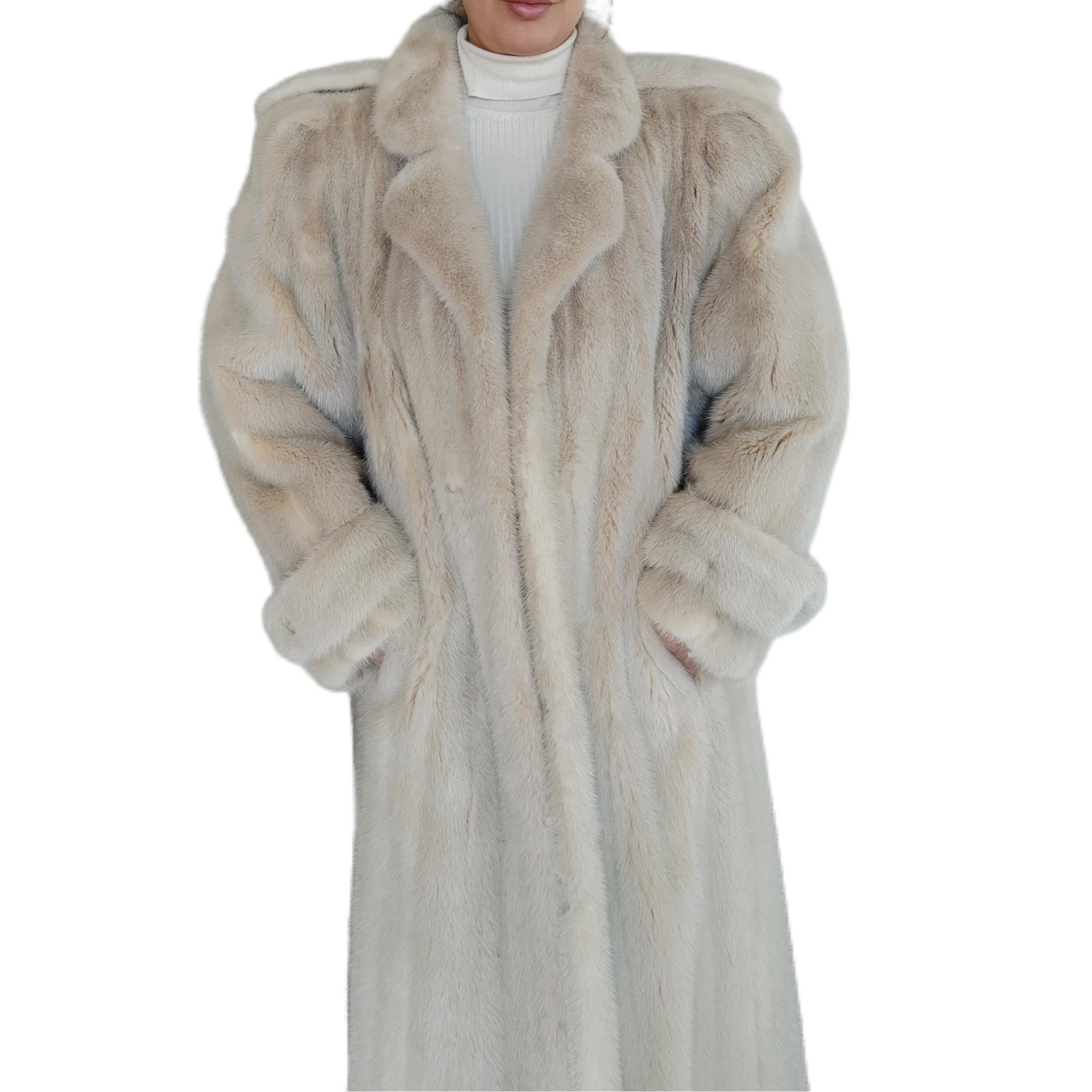 ~Blush Mink Fur Coat (Size 12 - L) 4