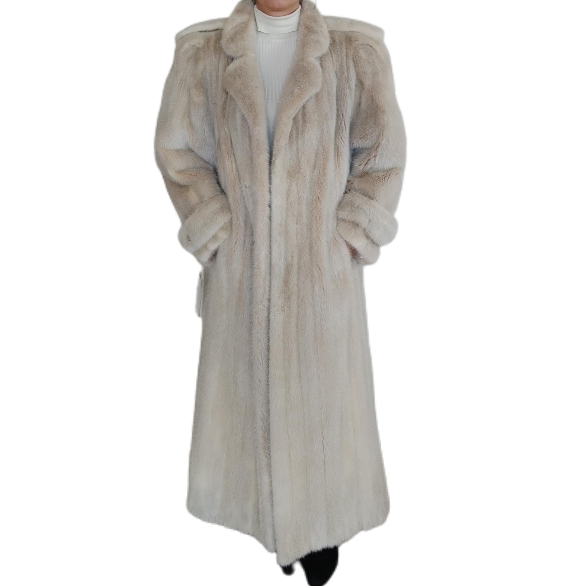 ~Blush Mink Fur Coat (Size 12 - L) 5
