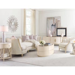 Blush Modern Oval Cocktail Table