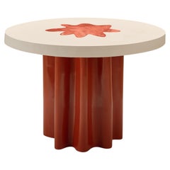Table de salle à manger ronde Blush No.2 en Jesmonite par Perler