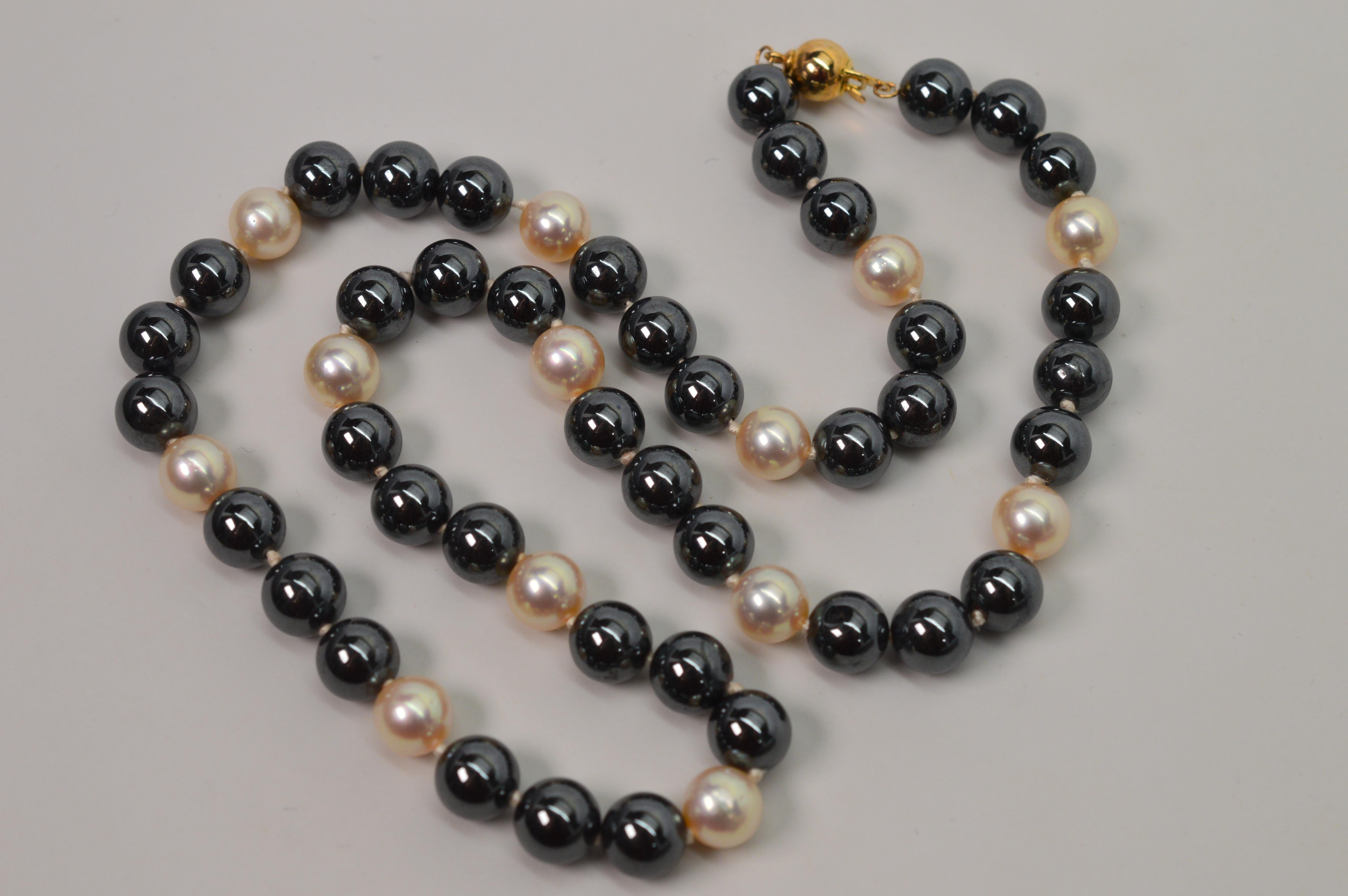 hematite beads necklace