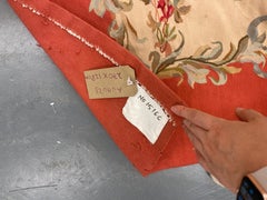 Blush Pink Carpet Aubusson Rug Vase Floral Area Rug Handwoven Home Needlepoint