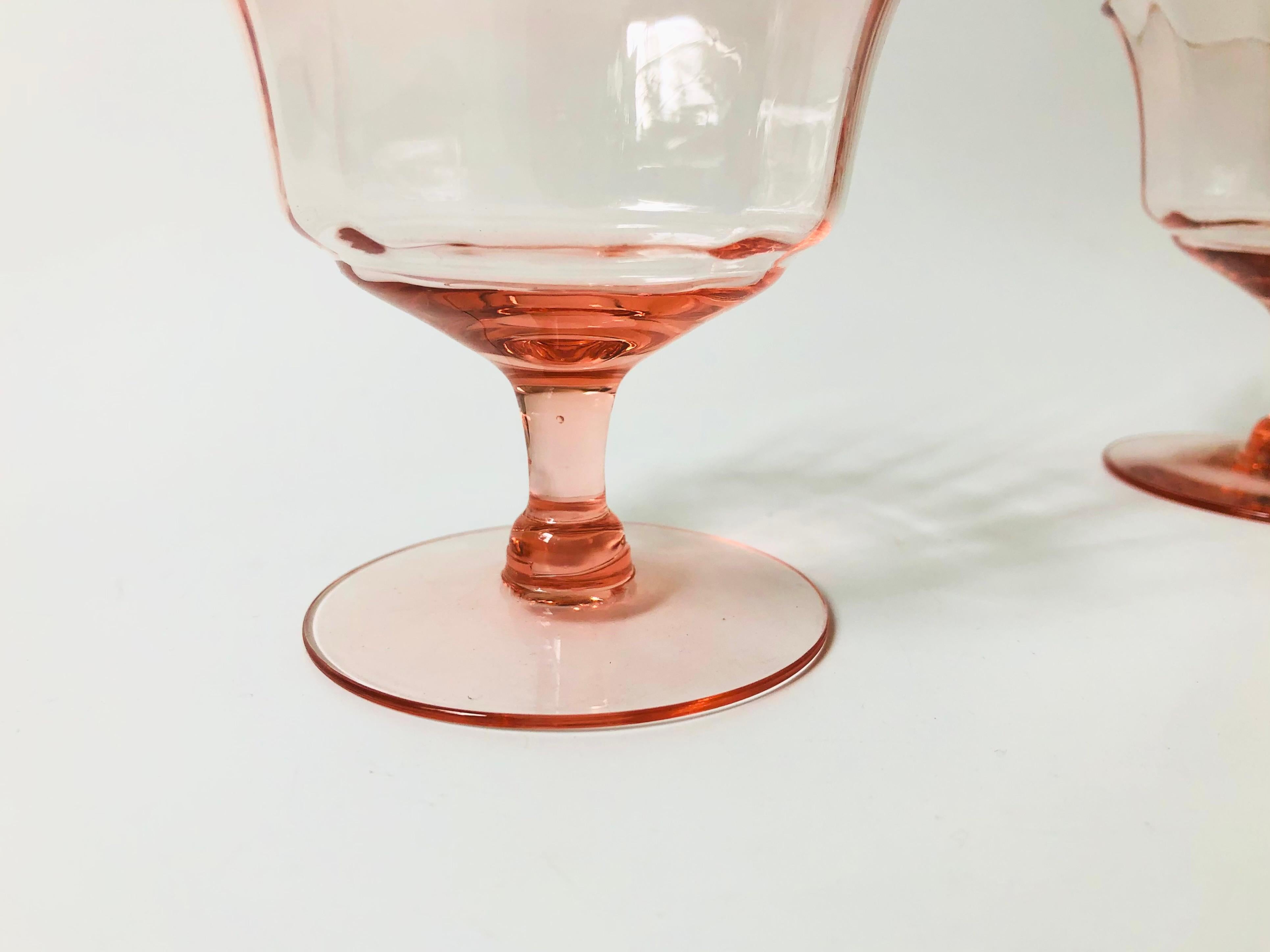 Blush Pink Coupe Glasses, Set of 6 1