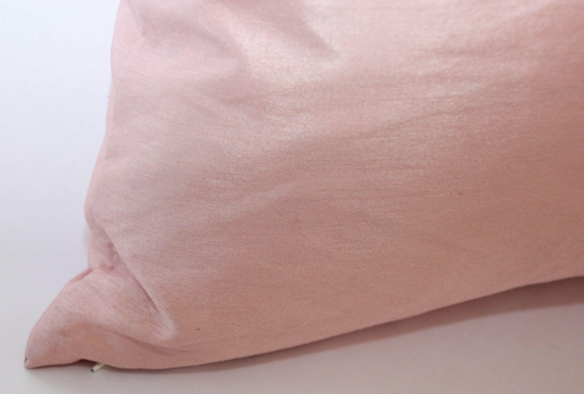 Post-Modern Blush Pink Dupioni Silk luxury Decorative Throw Pillow For Sale