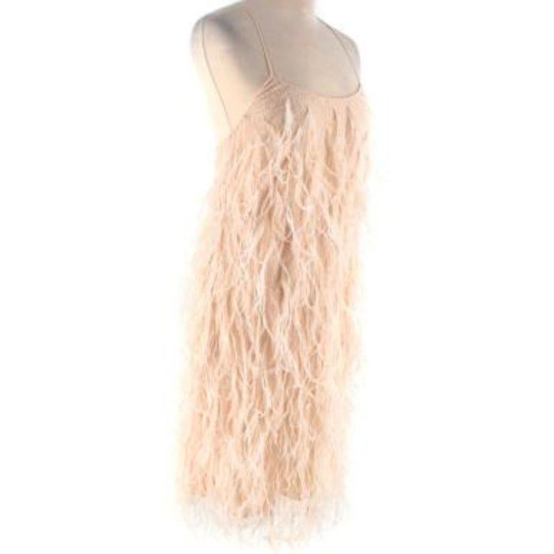 pink dress with fur trim