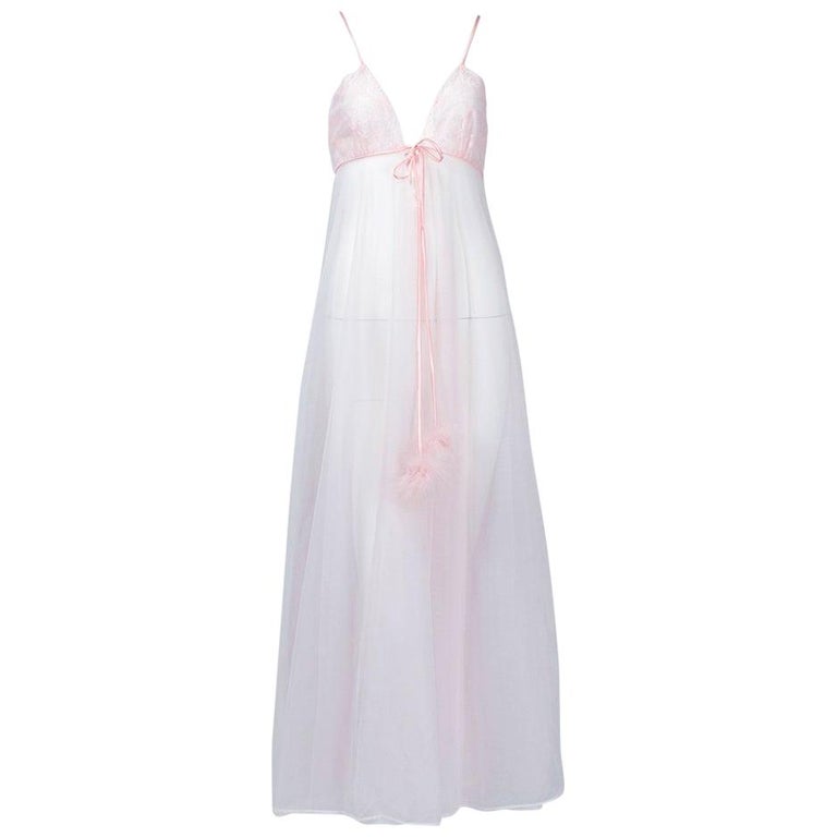 Negligée-Nachtkleid aus rosa Marabu-Feder aus Kissen - Small-Med, 1960er  Jahre im Angebot bei 1stDibs