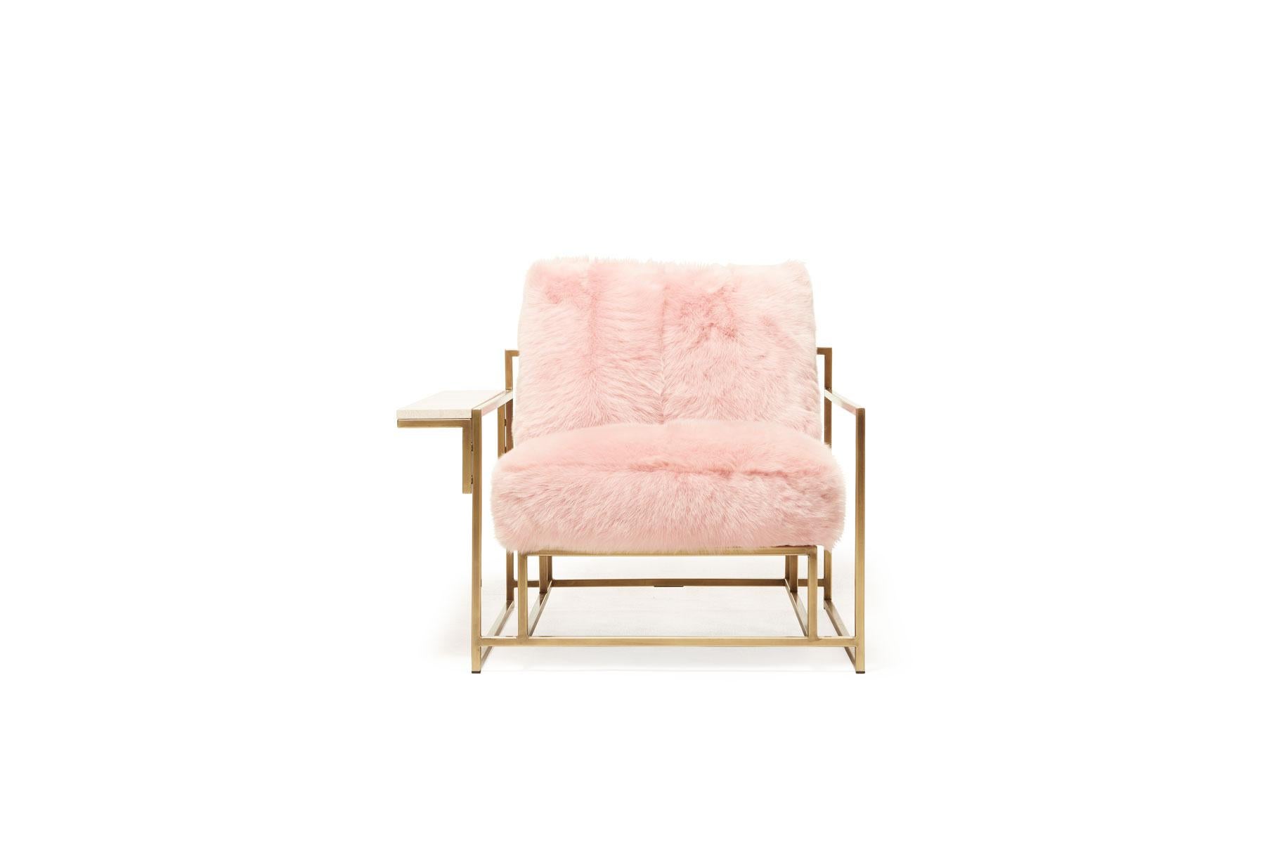 blush pink armchairs