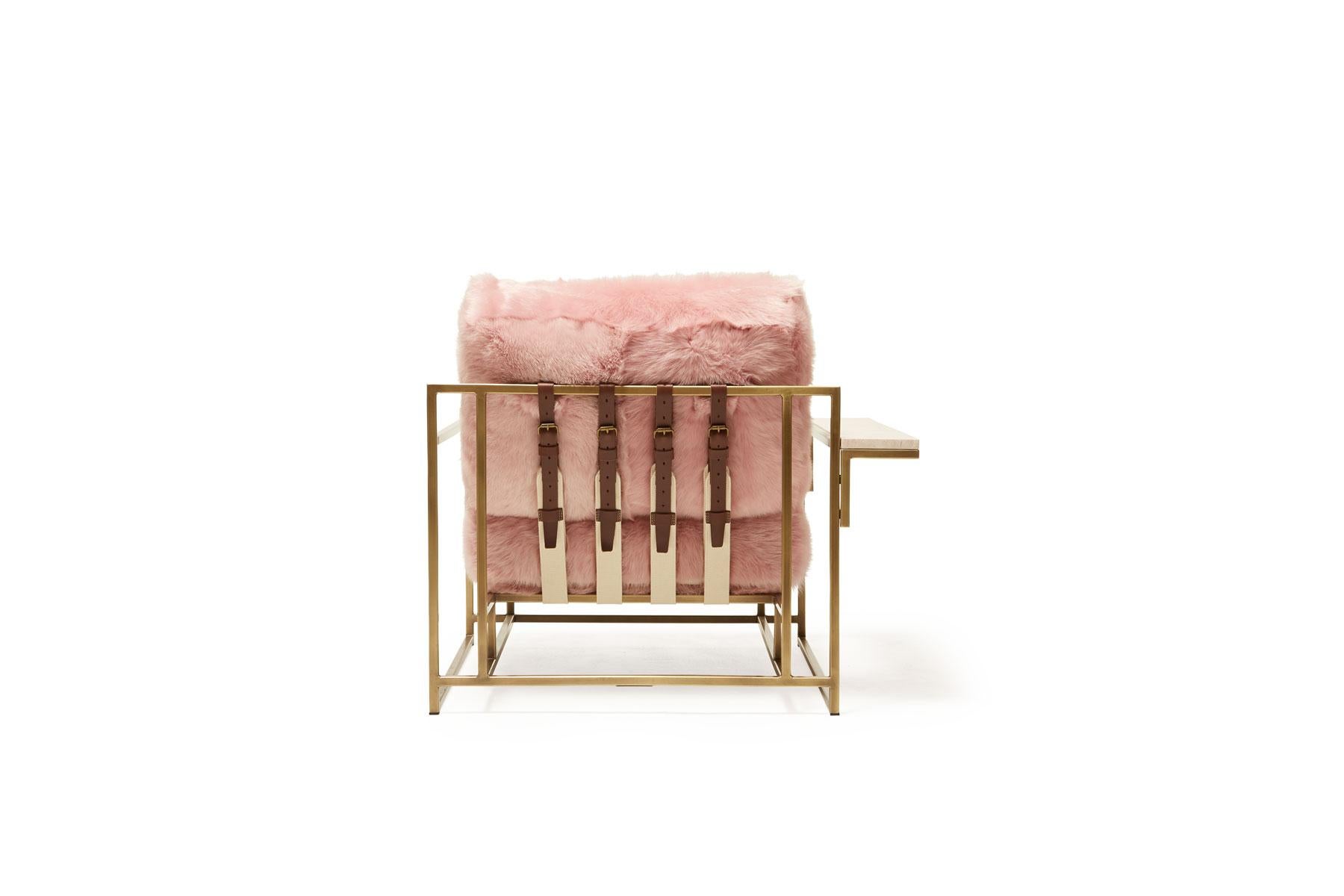 blush pink armchairs