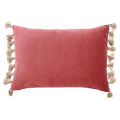 Cuscino decorativo fatto a mano Blush Rose Pink Velvet Deluxe