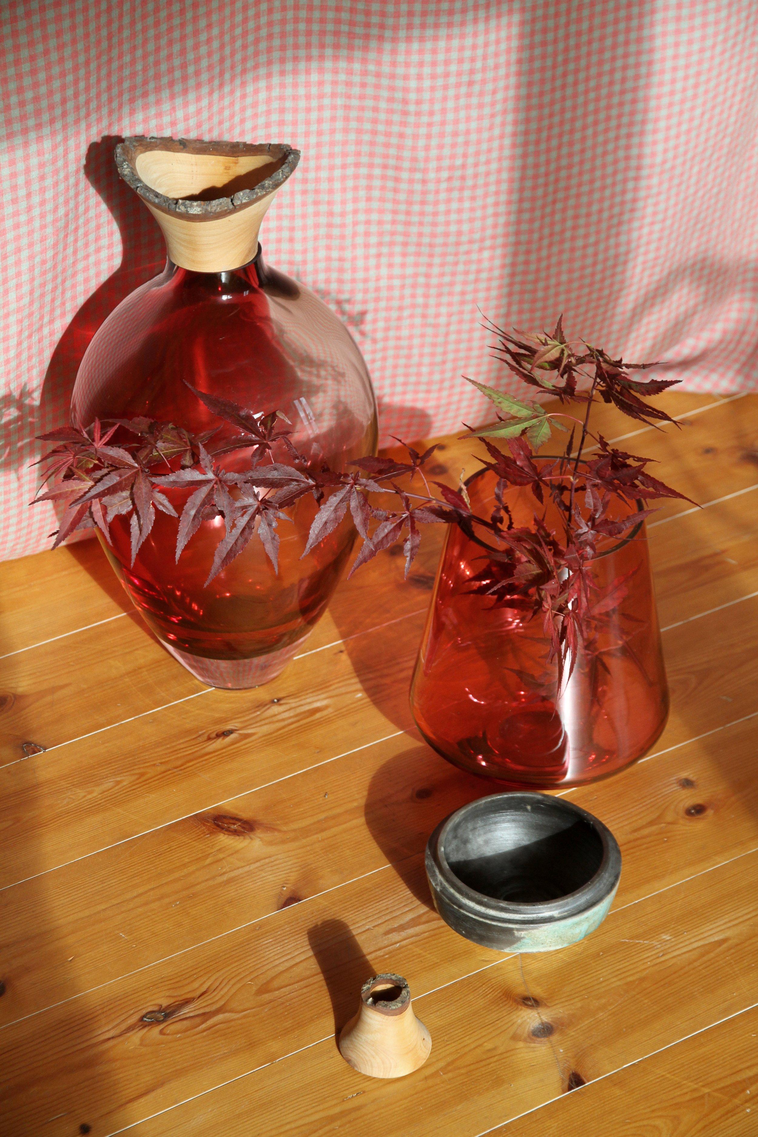 XXI secolo e contemporaneo Vaso impilabile Blush Satin Splash, Pia Wüstenberg in vendita