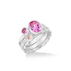 Anelli impilati Blush Twinkle in argento 925