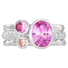 Anelli impilati Blush Twinkle in argento 925