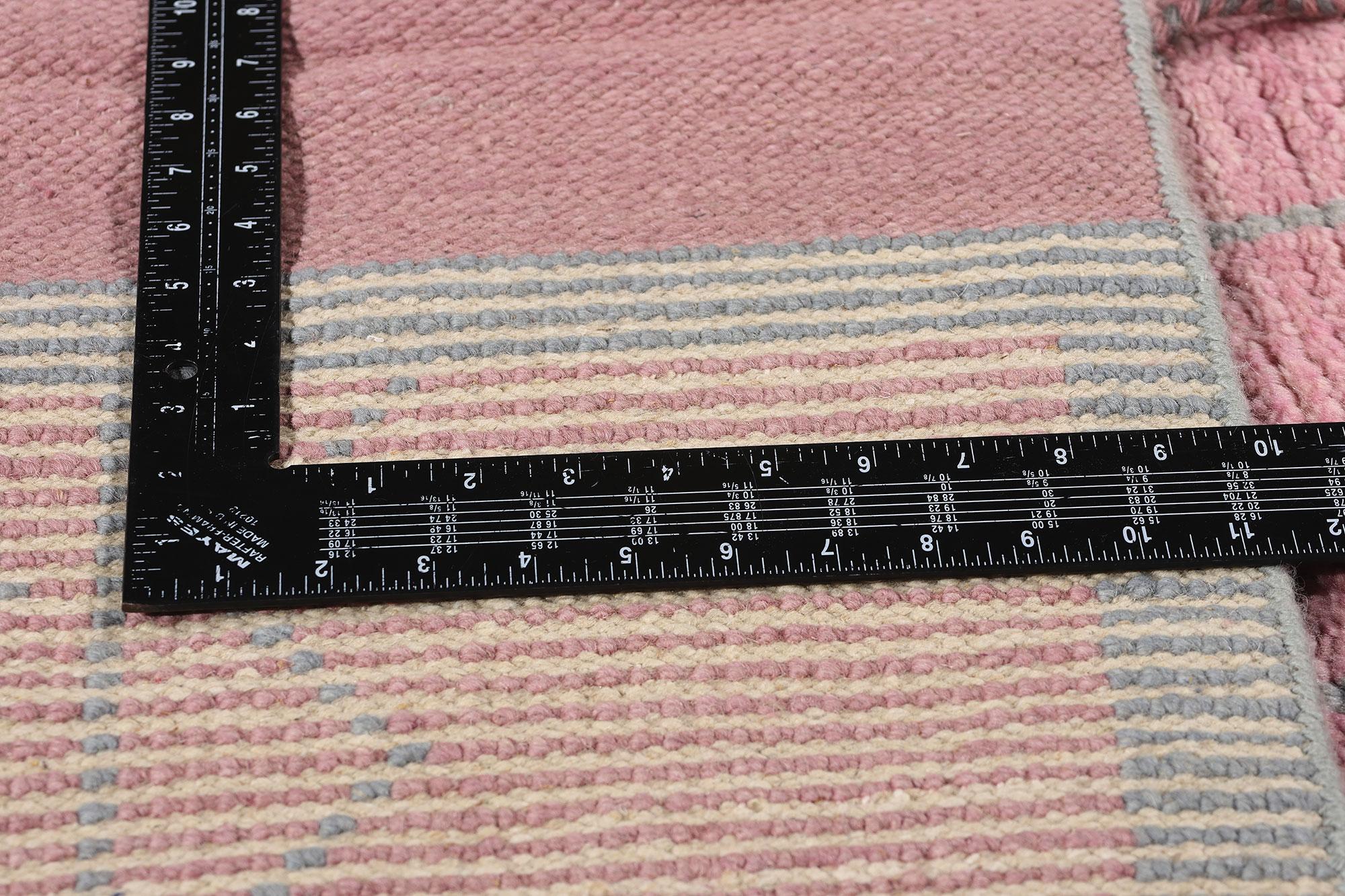 Blushing Nomad Boho Chic Pink Moroccan Rug, 08'04 x 10'02 In New Condition For Sale In Dallas, TX