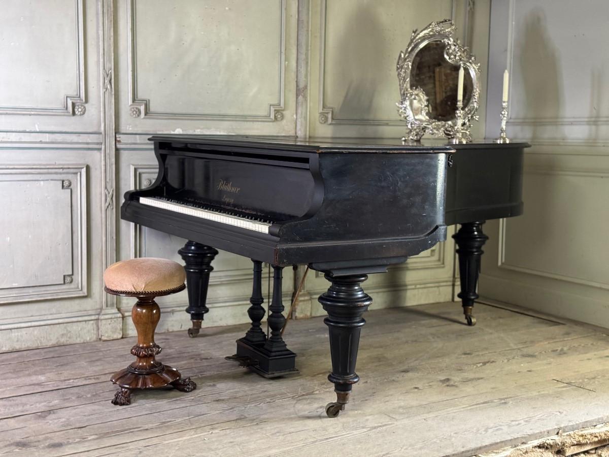 Fruitwood Bluthner Aliquot 1/2-tail piano, 1899, Leipzig For Sale