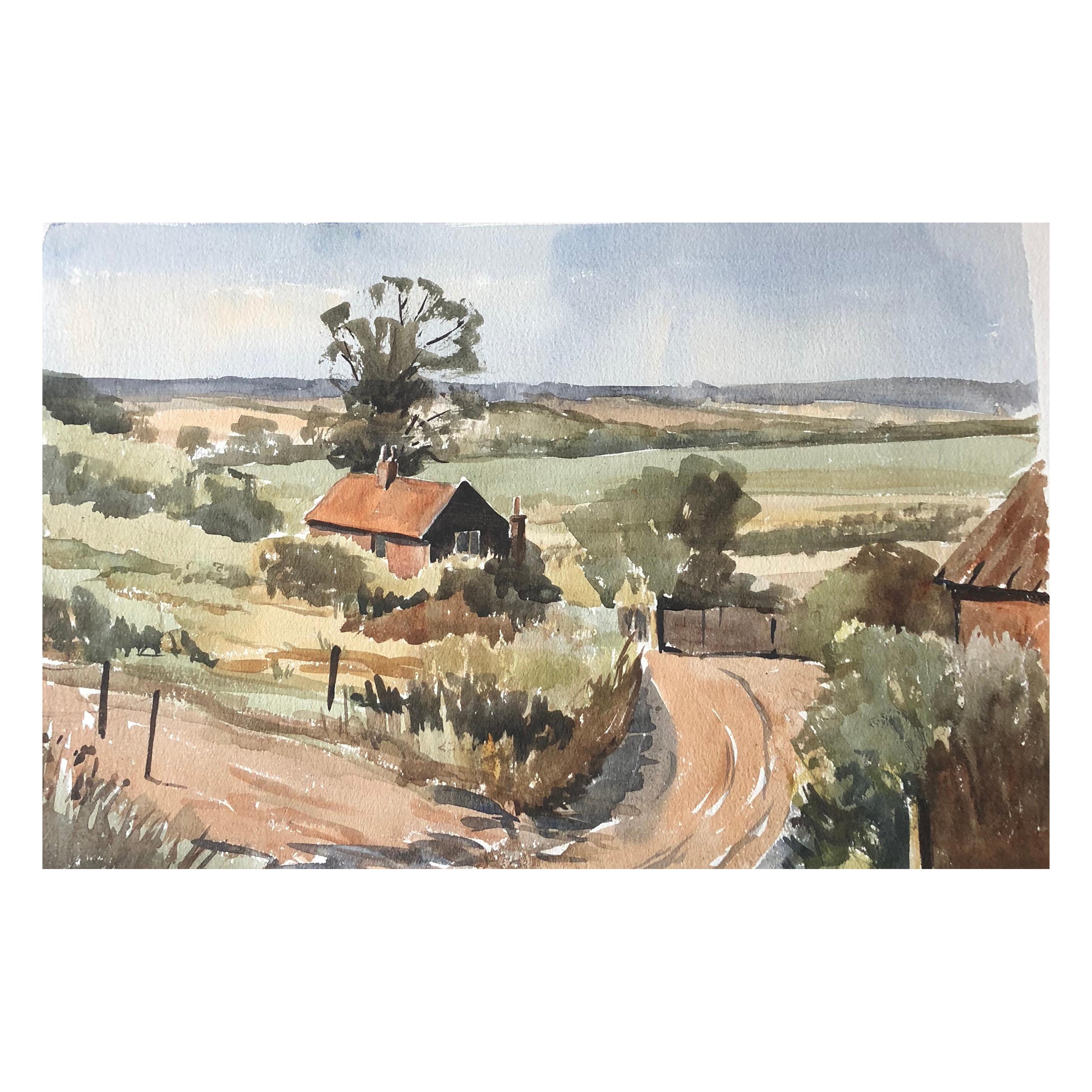Blythburgh, aquarelle britannique originale