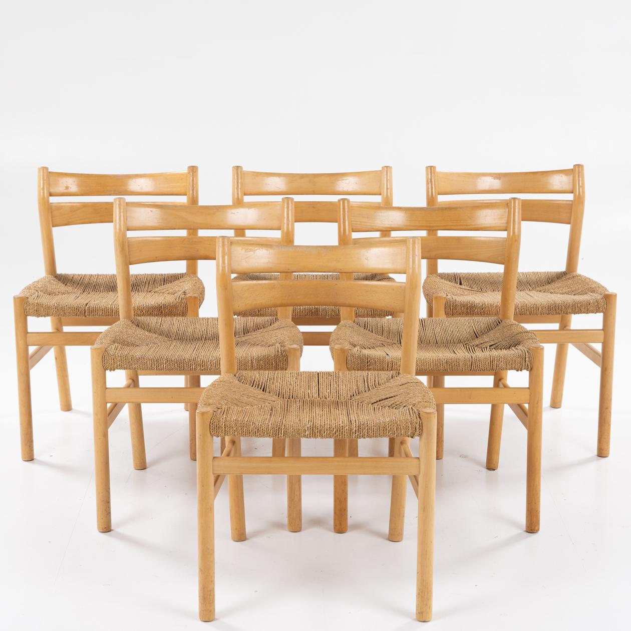 Beech BM 1 - Set of six dining chairs by Børge Mogensen