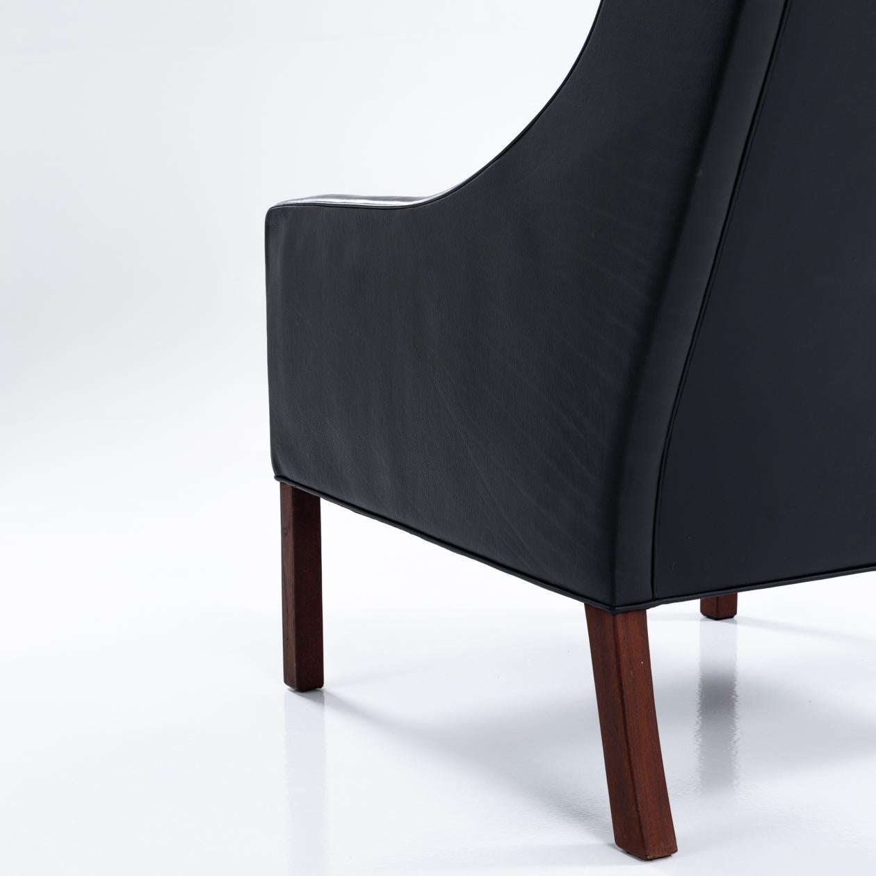 Scandinavian Modern BM 2204 Wingback chair by Børge Mogensen For Sale