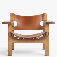BM 2226 - 'The Spanish chair' in leather by Børge Mogensen