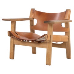 BM 2226 - 'The Spanish chair' in leather by Børge Mogensen