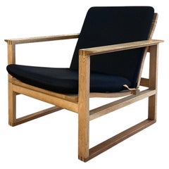 Sedia da salotto in canna e quercia di Borg/One 1956