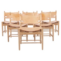 BM 3237 - Set of 6 ‘Hunting Chairs’ in oak by Børge Mogenesn