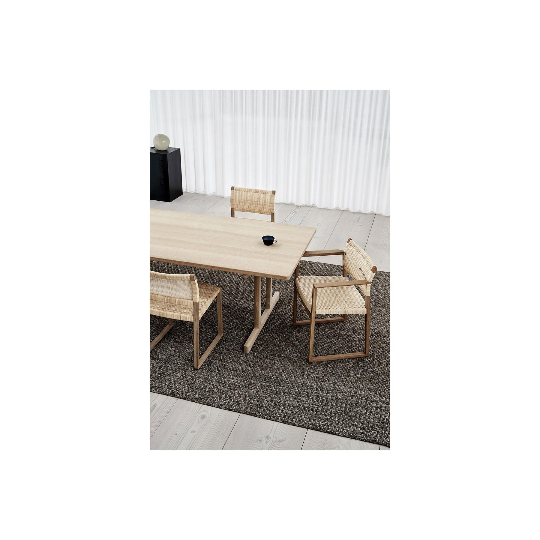 Other BM 61 Børge Mogensen 61 Dining Chair in Oak and Woven Cane Wicker For Sale