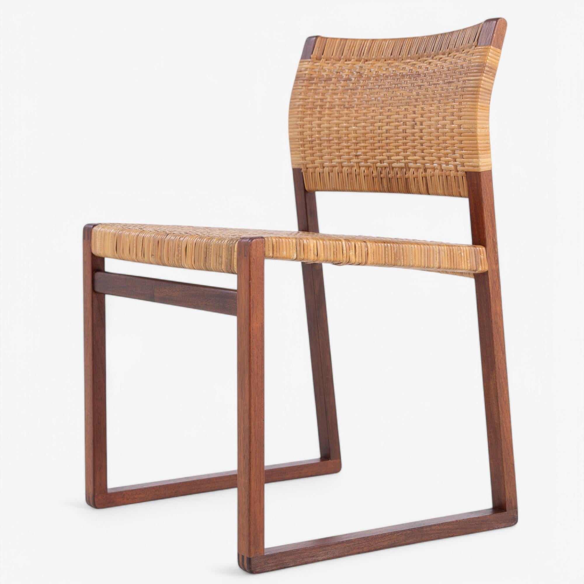 Mid-Century Modern BM 61 - Set of 4 dining chairs in mahogany by Børge Mogensen