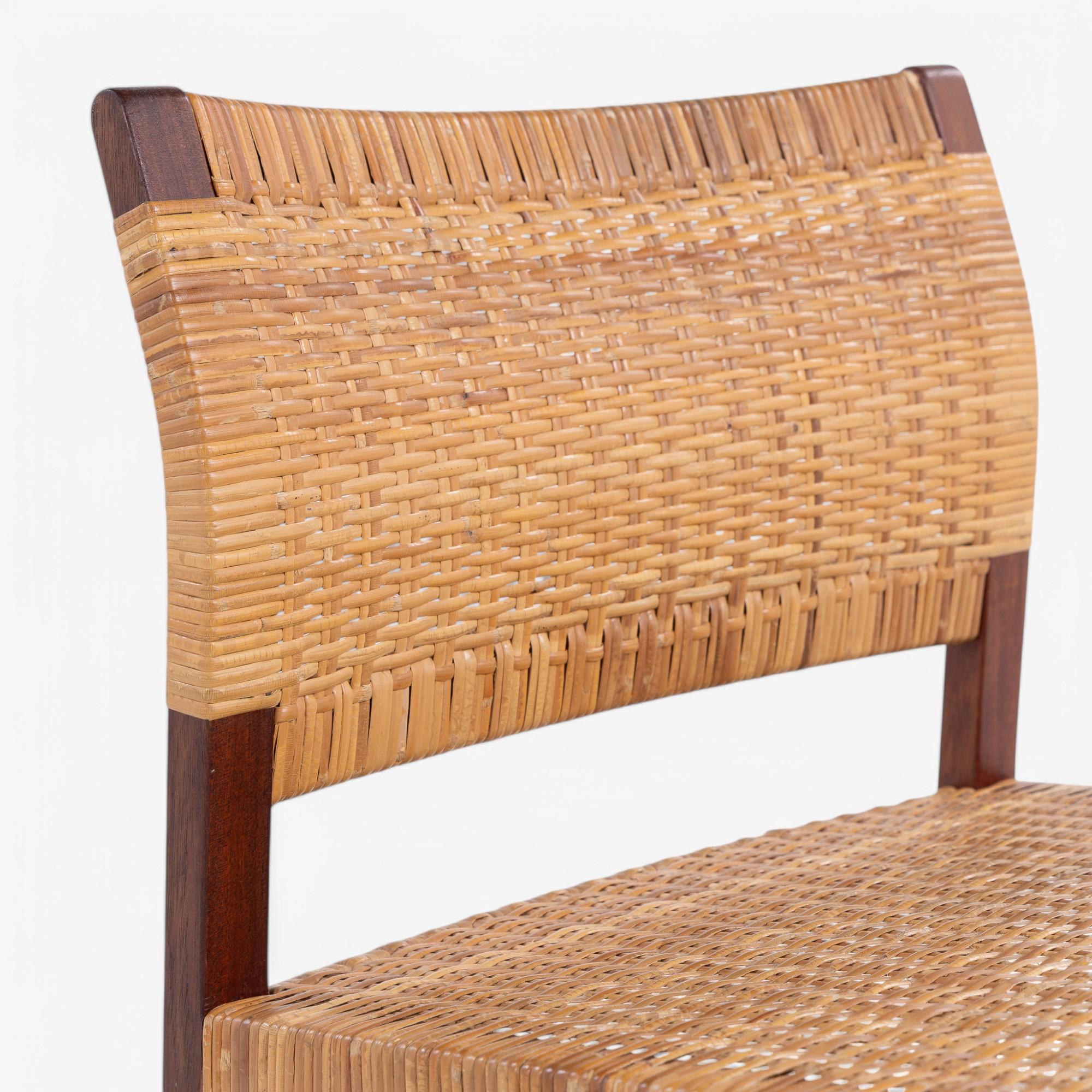 BM 61 - Set of 4 dining chairs in mahogany by Børge Mogensen In Good Condition In Copenhagen, DK