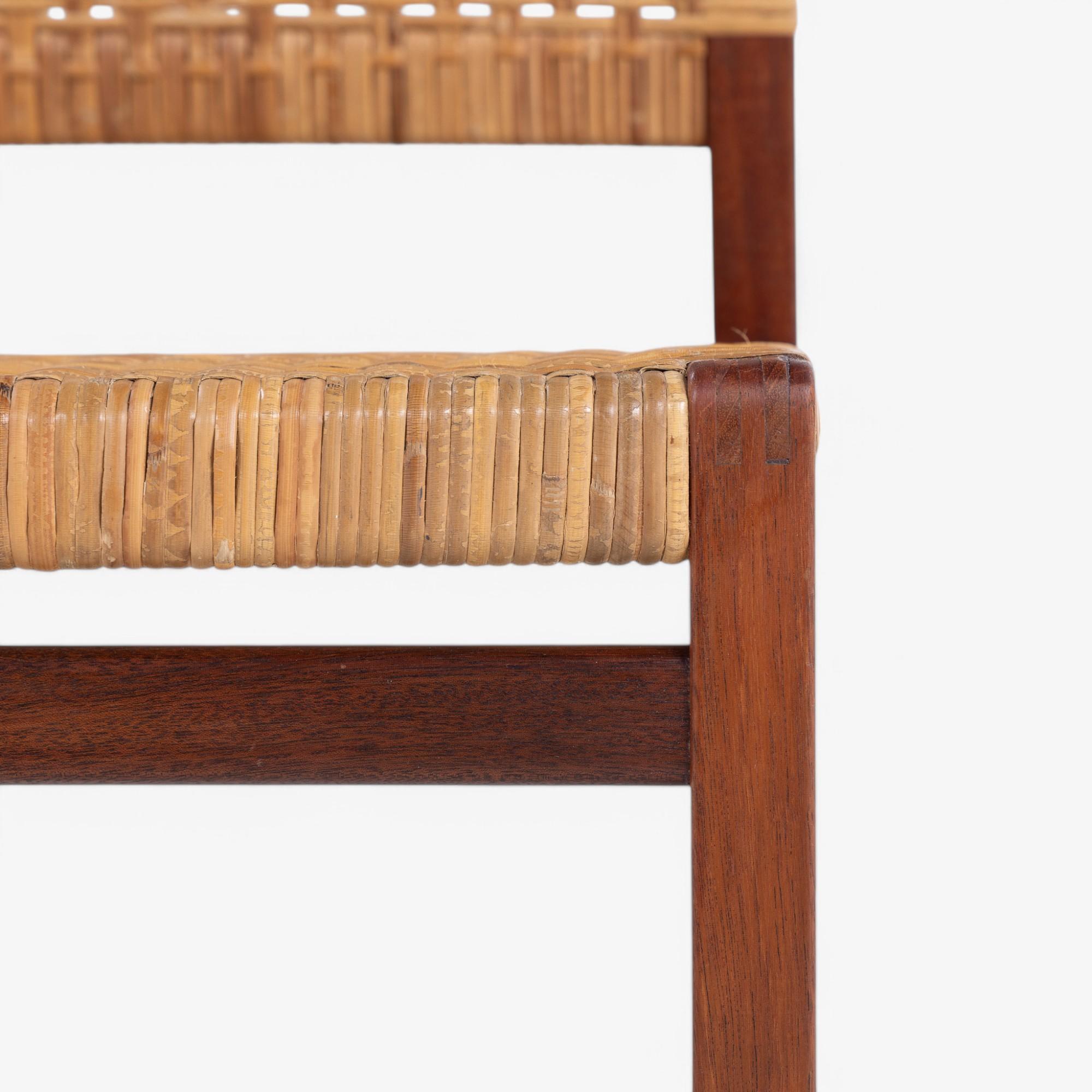 Wicker BM 61 - Set of 4 dining chairs in mahogany by Børge Mogensen