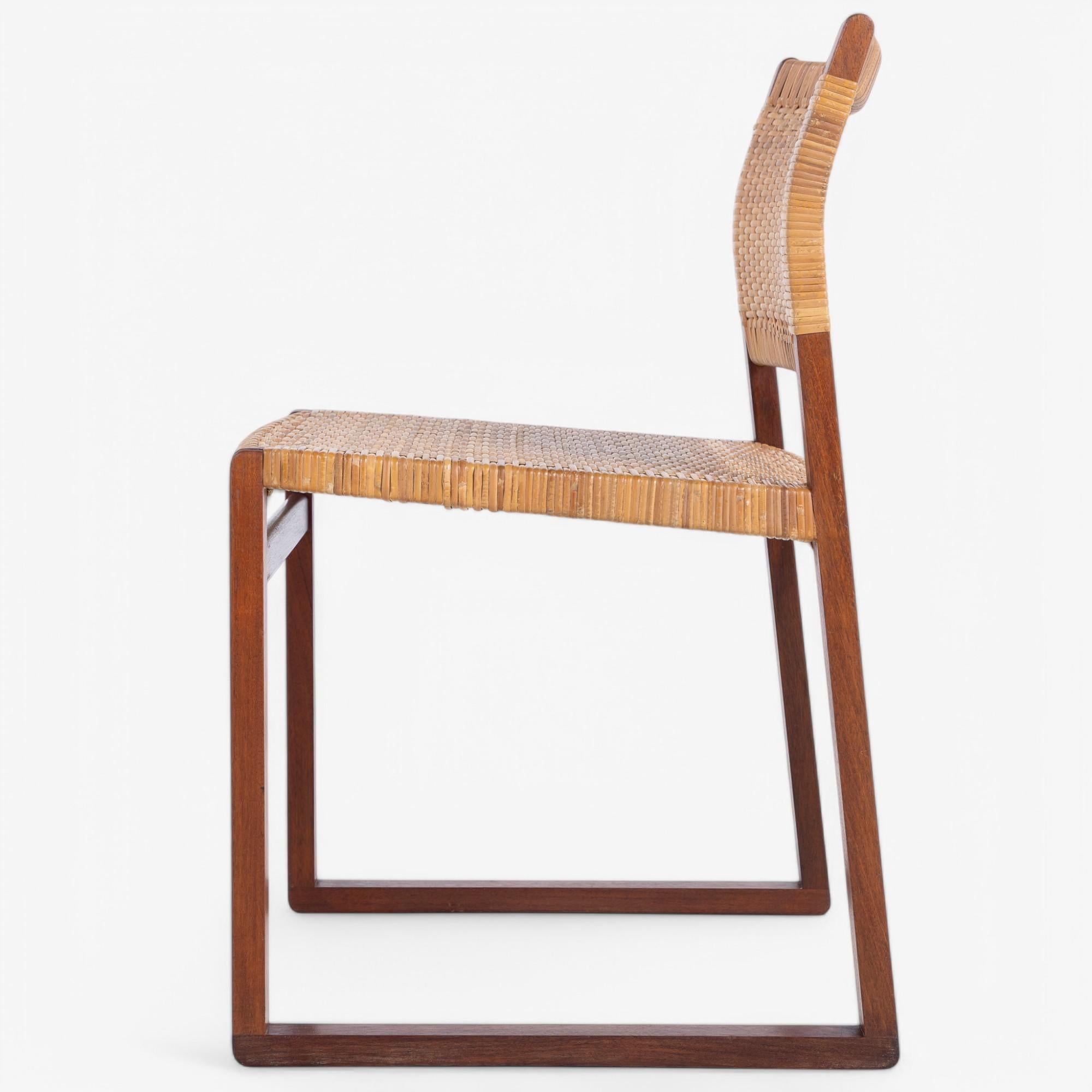 BM 61 - Set of 4 dining chairs in mahogany by Børge Mogensen 1