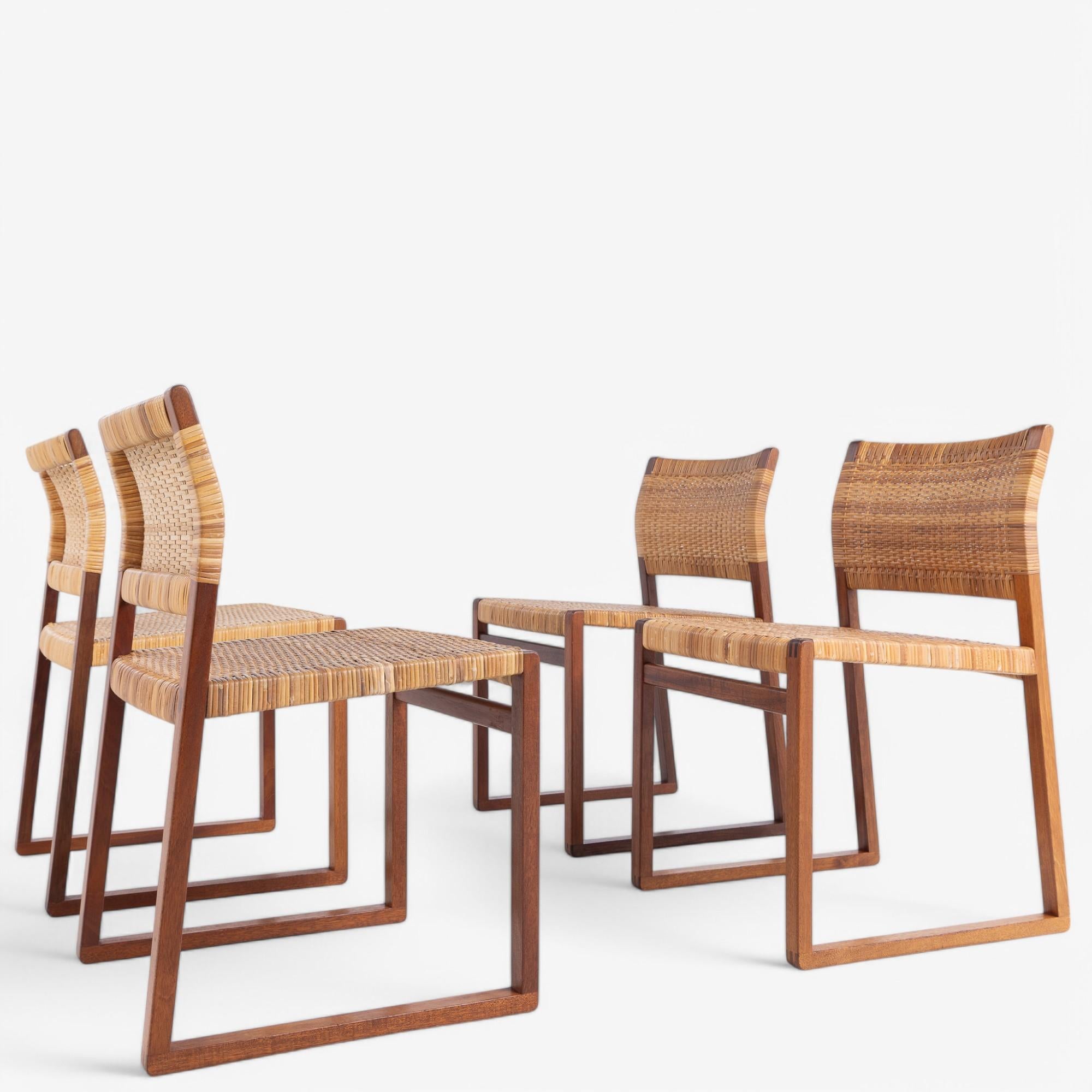 BM 61 - Set of 4 dining chairs in mahogany by Børge Mogensen 2