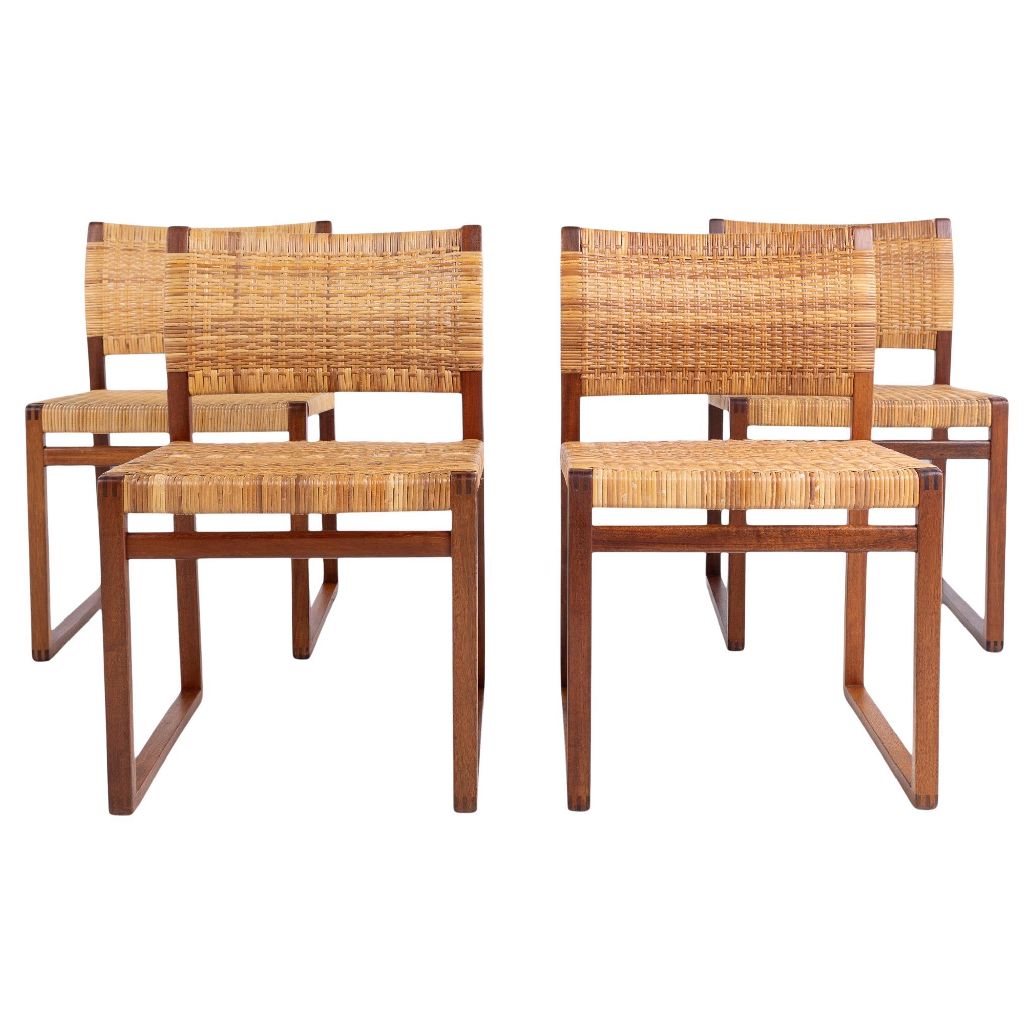 BM 61 - Set of 4 dining chairs in mahogany by Børge Mogensen