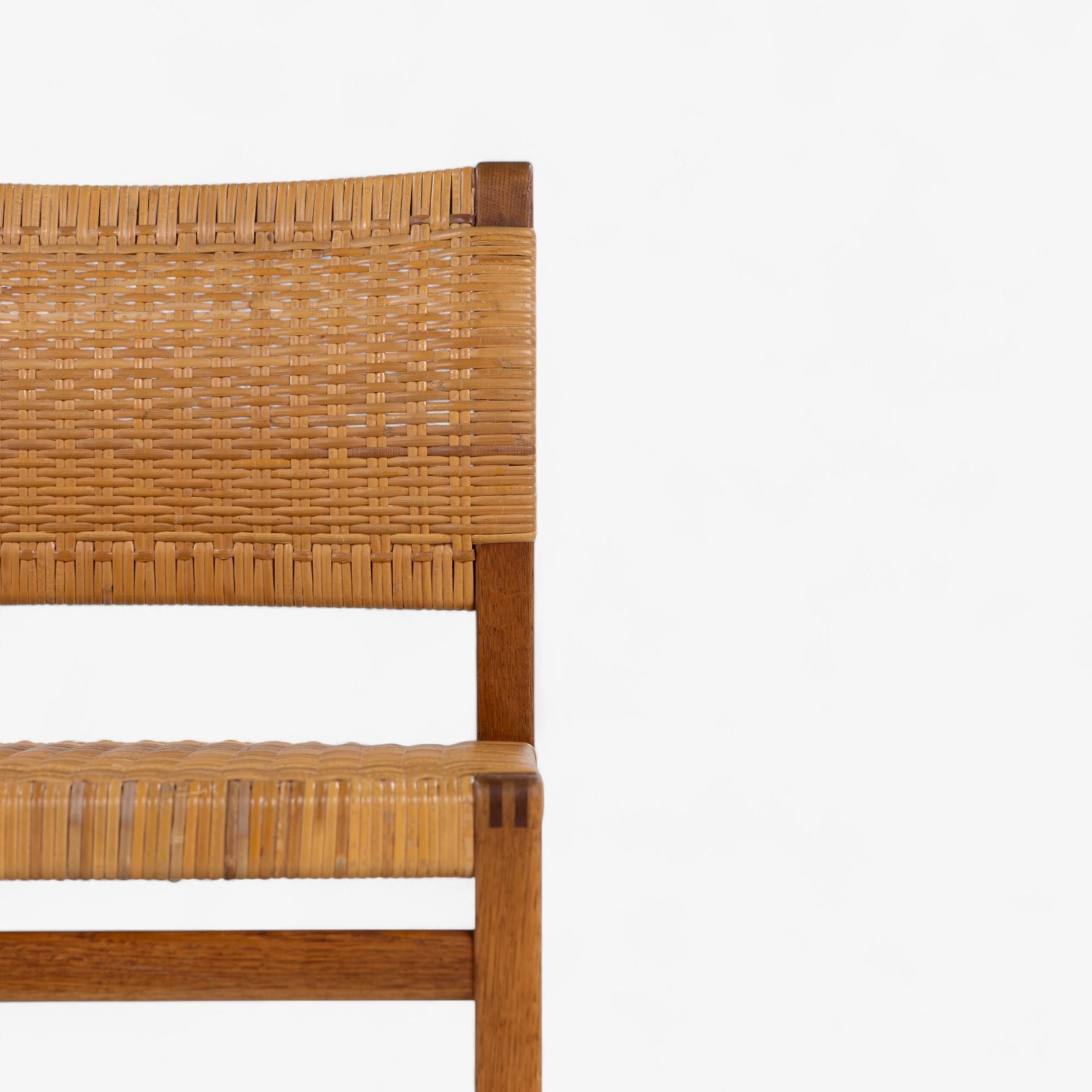 BM 61 - Set of 4 dining chairs in oak by Børge Mogensen en vente 1