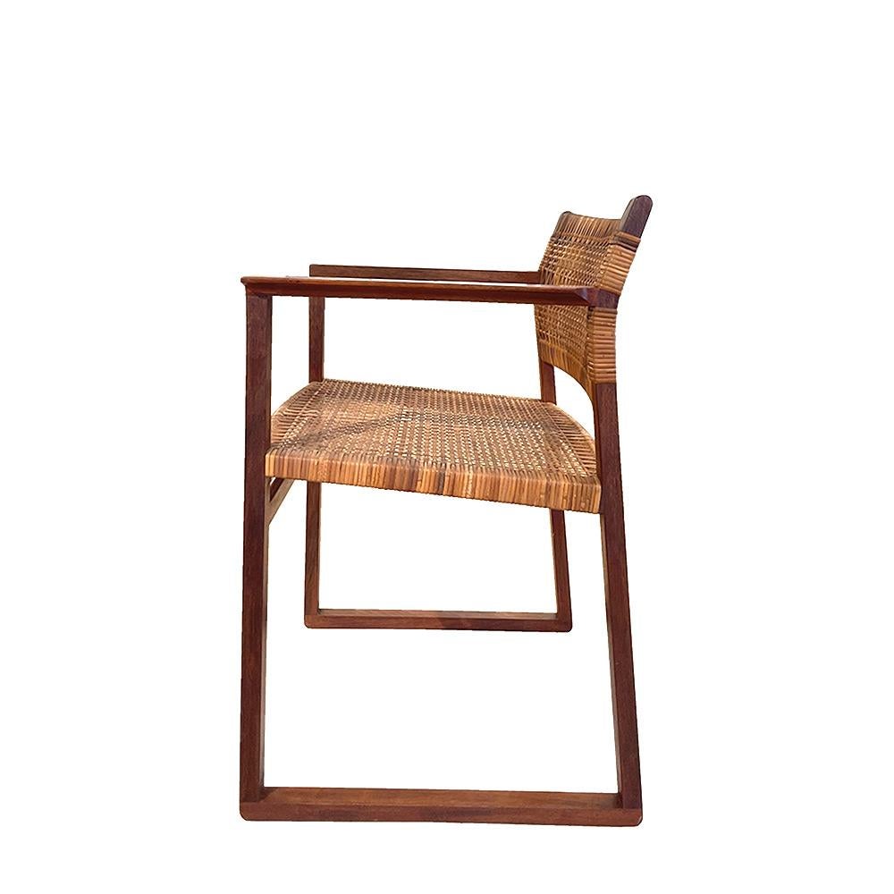 Danish BM 62 mahogany armchairs by Borge Mogensen  For Sale