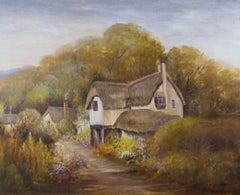 B.M. Denner - 20th Century Oil, Rural Scene with Thatched Cottage