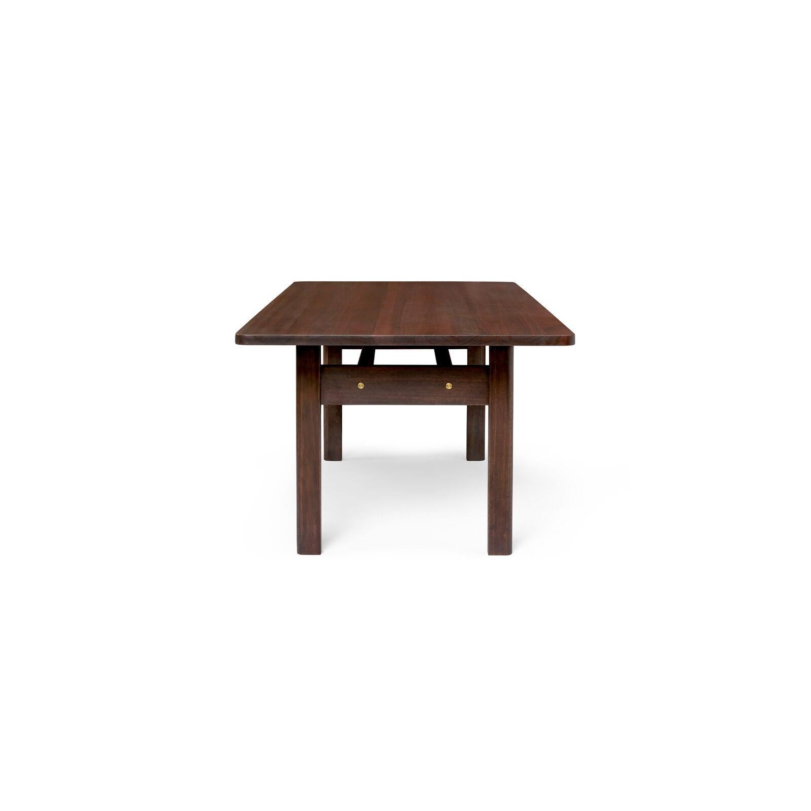 Mid-Century Modern BM0698 Asserbo Dining Table in Dark Oil Stained Eucalyptus Wood *Quickship* For Sale