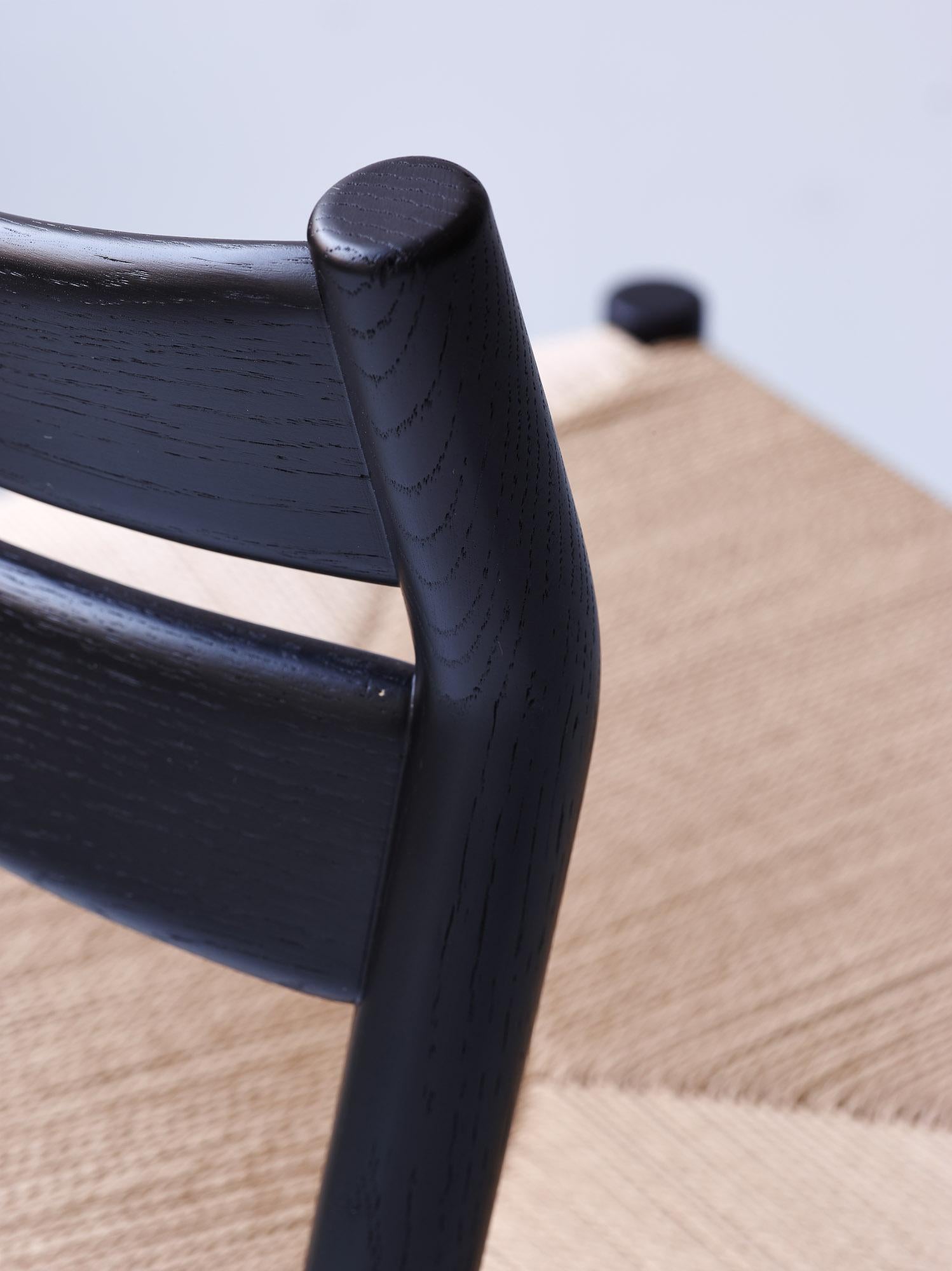 BM1 Chair by Borge Mogensen, Black Lacquered Oak 4