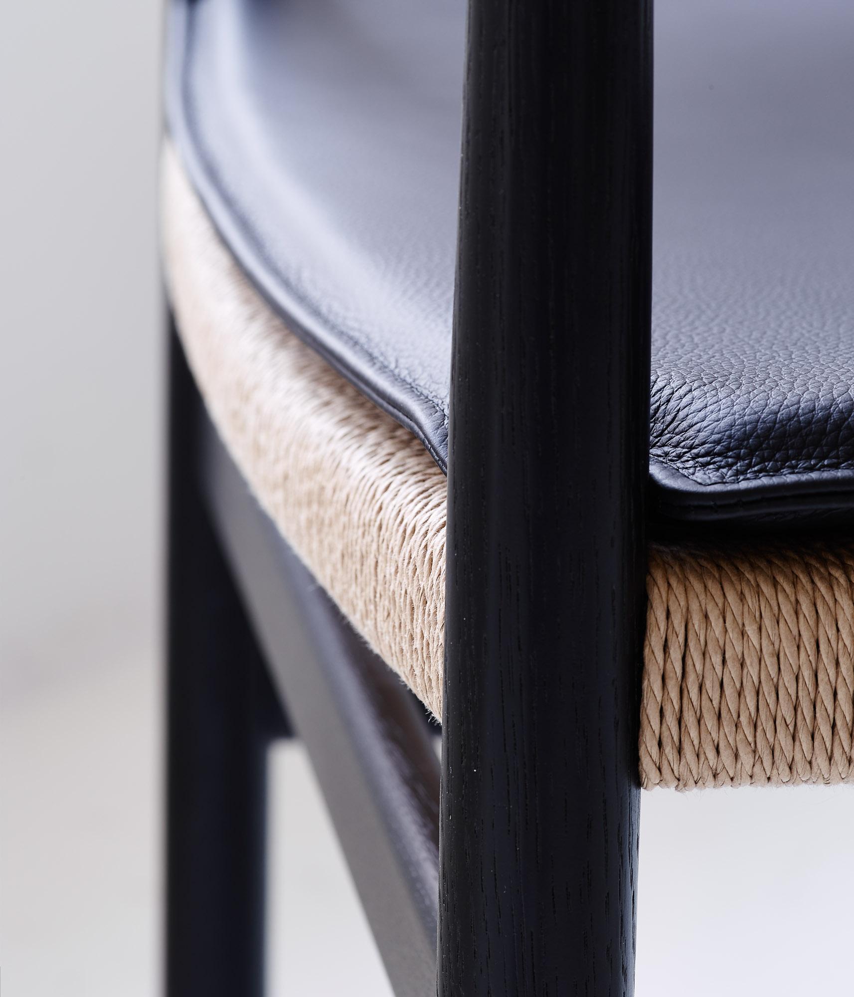 BM1 Chair by Borge Mogensen, Black Lacquered Oak 7