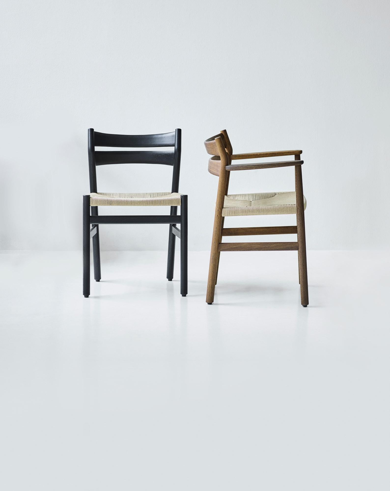 BM1 Chair by Borge Mogensen, Black Lacquered Oak In New Condition In Paris, FR