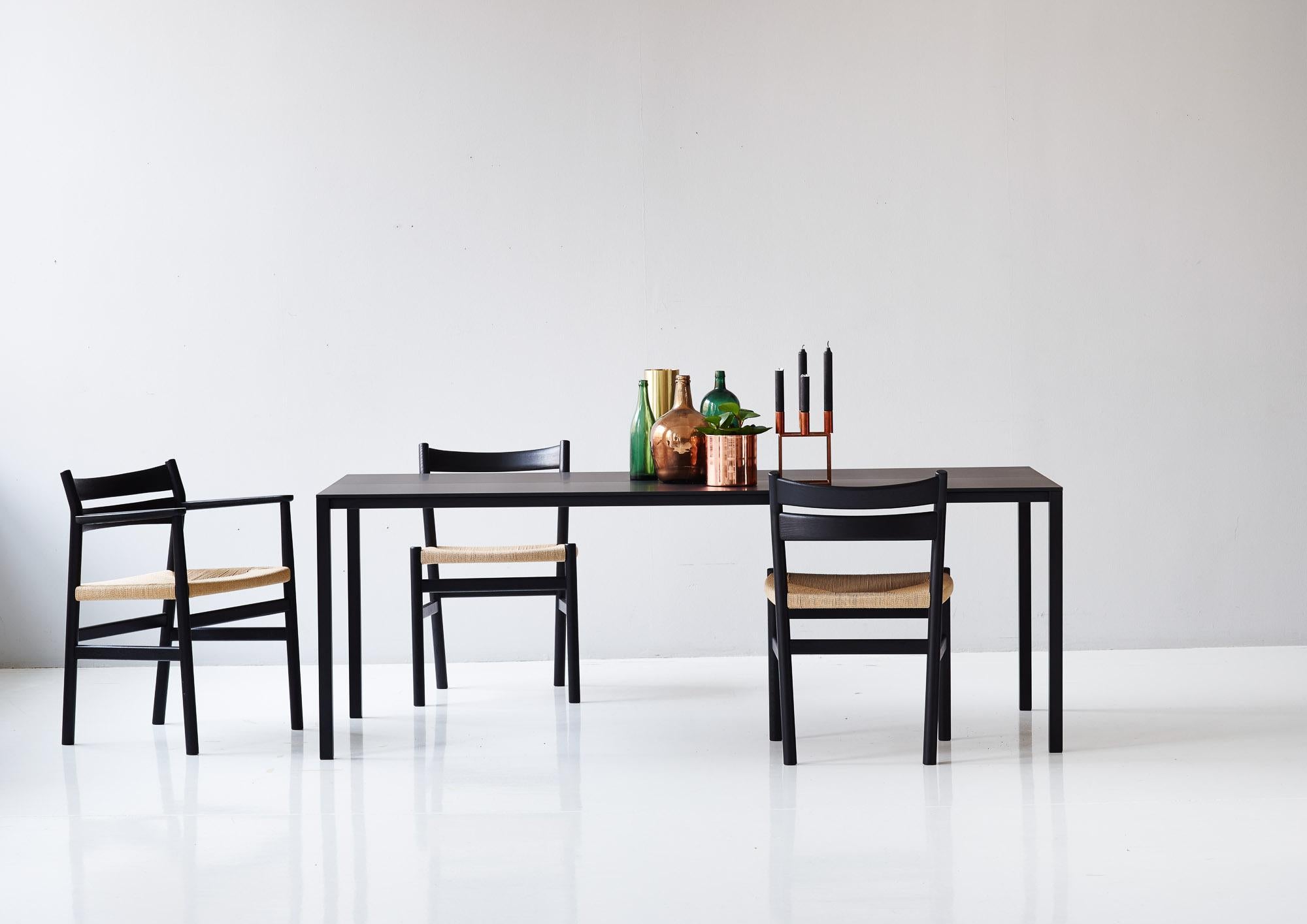 Contemporary BM1 Chair by Borge Mogensen, Black Lacquered Oak