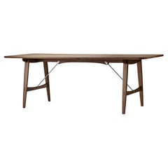 BM1160 Hunting Table in Walnut Oil with Stainless Steel Bars by Børge Mogensen