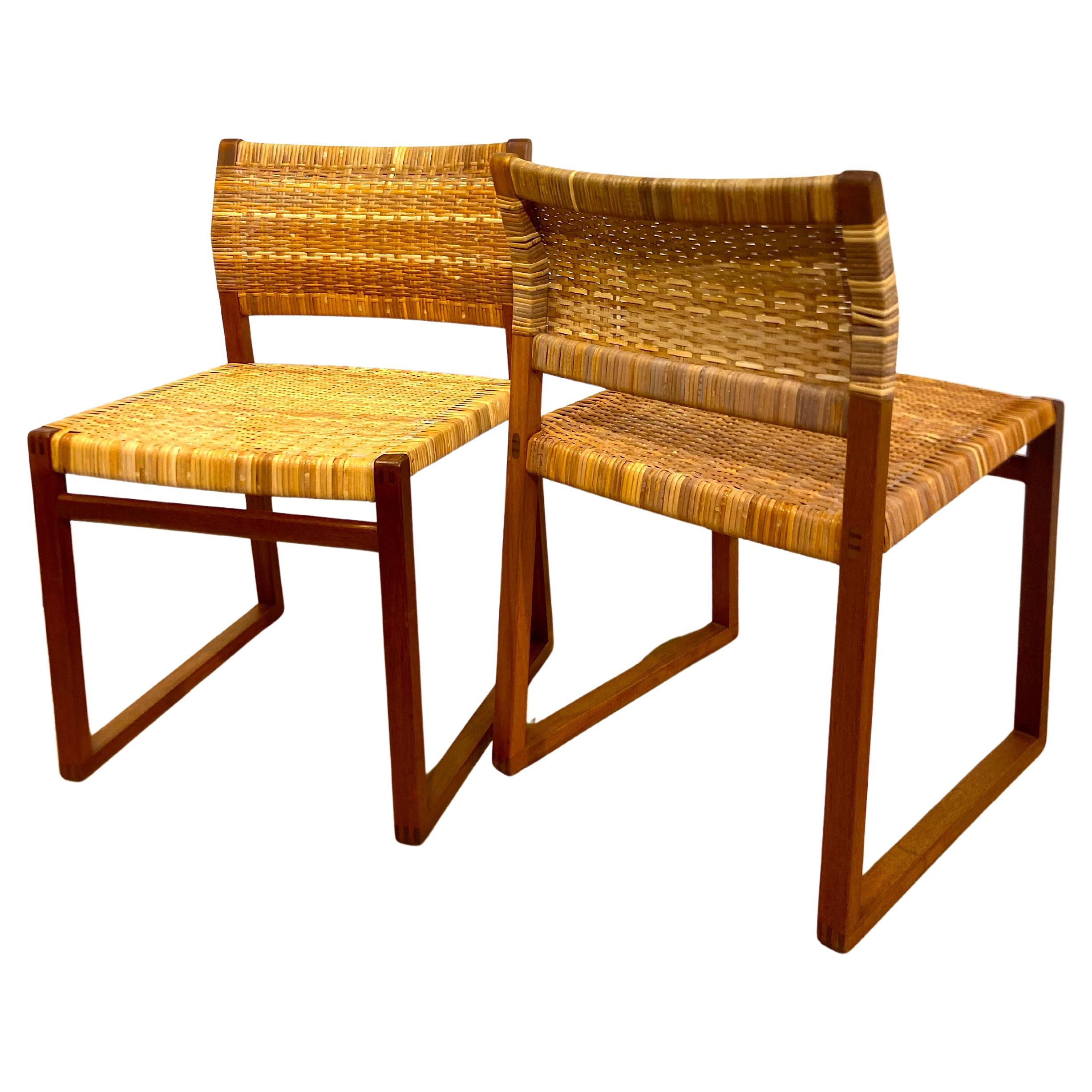 Mid-Century moderno BM-61 sedie in mogano di Borg Mogensen in vendita