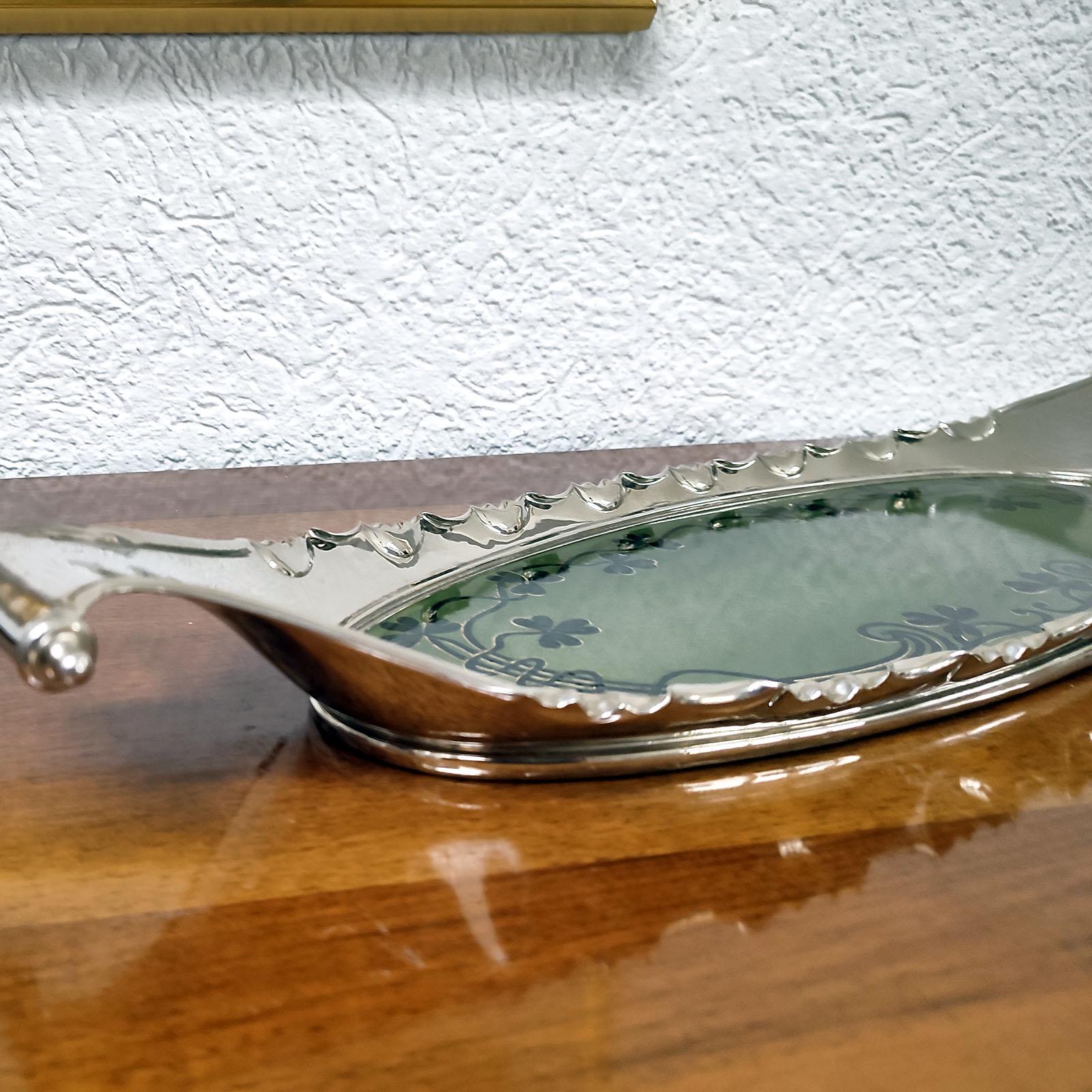 BMF y Villeroy & Boch Enorme bandeja para servir chapada en plata Jugendstil, hacia 1900 en venta 1